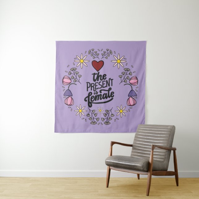 Tapiz Diseño femenino único con mensaje positivo (In situ)