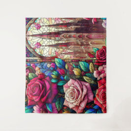 Tapiz Diseño floral de vidrio templado