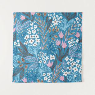 Tapiz Diseño Floral Tonto: Diseño Vintage de Primavera.