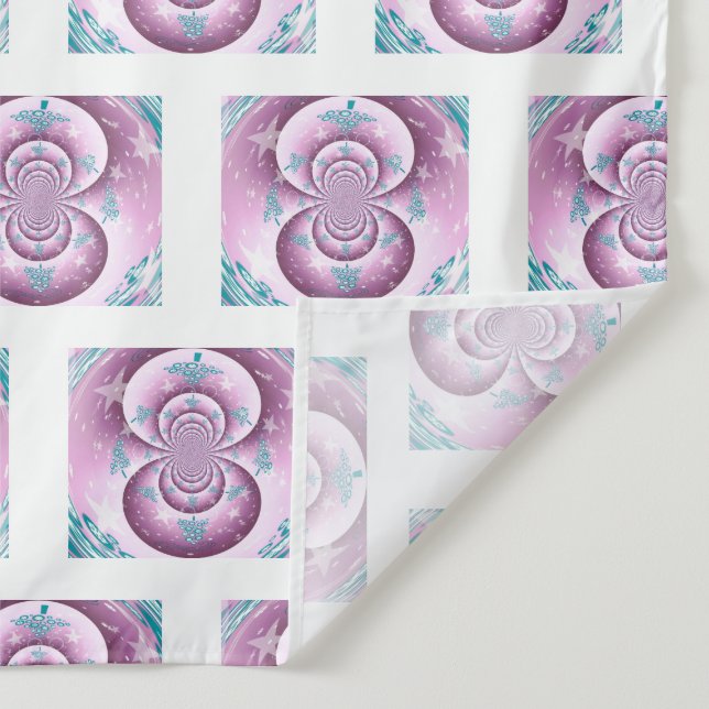 Tapiz Diseño fractal de árboles azules sutiles (Detalle)