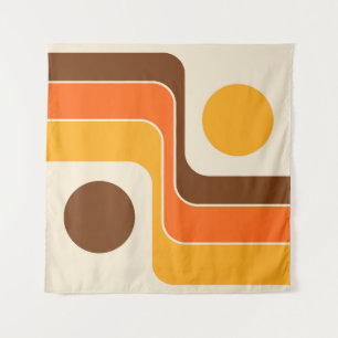 Tapiz Diseño geométrico de estilo retro de los años 70