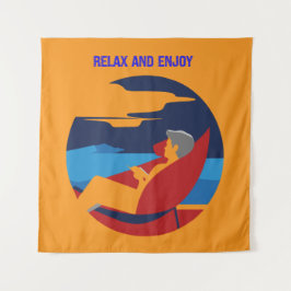 Tapiz Diseño gráfico de actitud relajada y perezosa