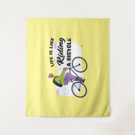 Tapiz Diseño gráfico de vida en bicicleta