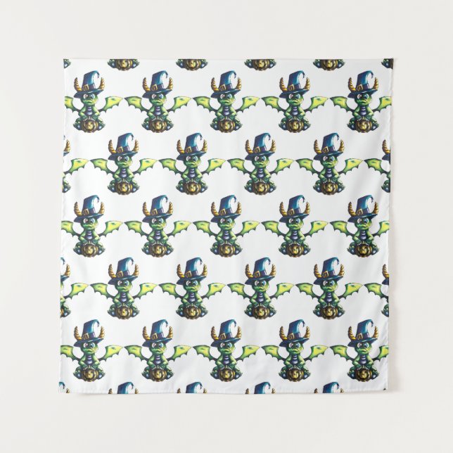 Tapiz Diseño mágico de dragones de Halloween (Anverso)