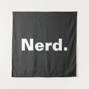 Tapiz Diseño minimalista divertido con una palabra Nerd