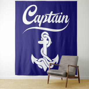 Tapiz Diseño Náutico Ancla Barco de Vela Capitán