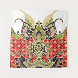 Tapiz diseño textil digital con bellas decoraciones