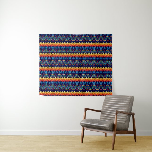 Tapiz Diseño tribal abstracto (In situ (horizontal))