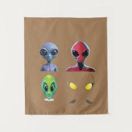 Tapiz Diseño único de cara para extranjeros en 3D