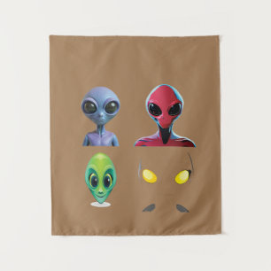 Tapiz Diseño único de cara para extranjeros en 3D