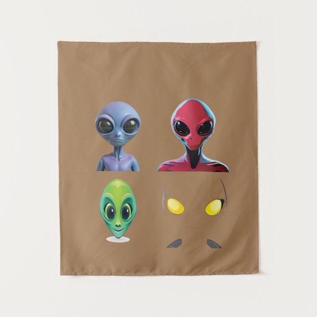 Tapiz Diseño único de cara para extranjeros en 3D (Anverso)