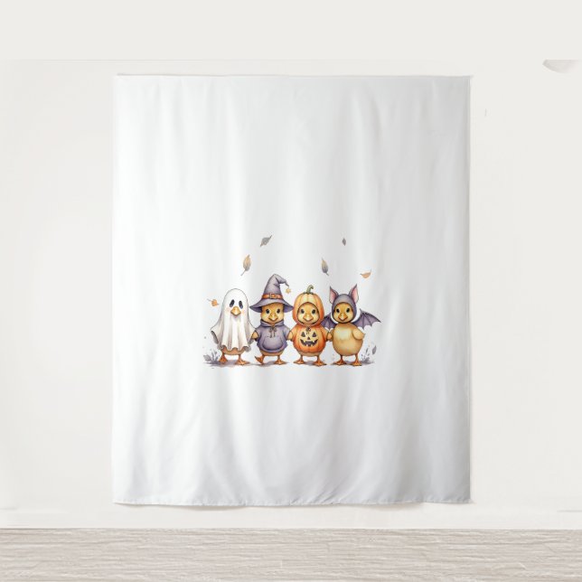 Tapiz Disfraces de Halloween Cute Ducklings (Anverso)
