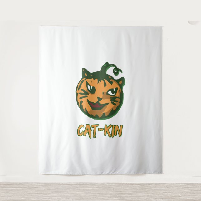 Tapiz Disfraces de Halloween para gatos negros (Anverso)