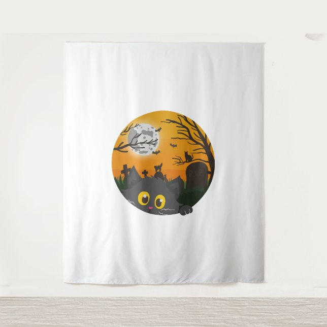 Tapiz Disfraz de Halloween para gatos (Anverso)