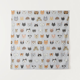 Tapiz Diversión animal: perros gatos mezcla de doodle
