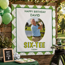 Tapiz Divertido Cumpleaños 60 Seis-tee Golf 