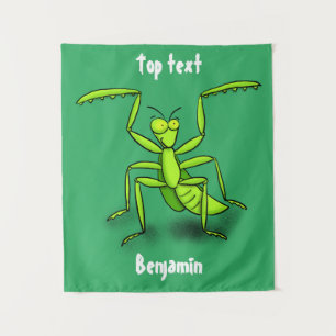Tapiz Divertido ilustracion personalizado de mantis de o