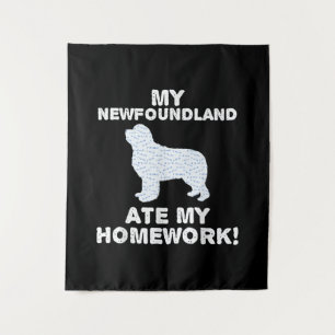 Tapiz Divertido Newfie Mi Terranova Se Comía Mi Hometr