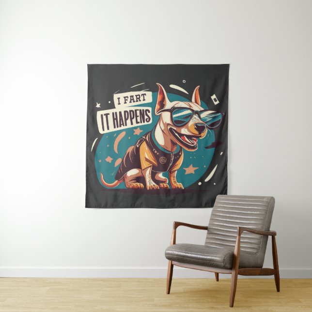 Tapiz Divertido pedo de perro pasa (In situ)