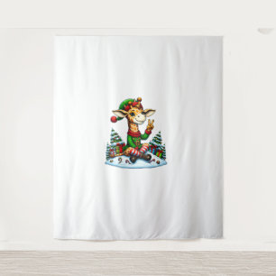 Tapiz Divertidos Navidades de la mano de la paz Giraffe