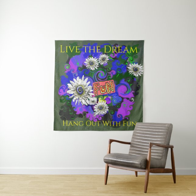 Tapiz Diviértete con colores frescos y vívidos (In situ)