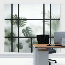 Divisor de planta de vidrio esmerilado estético de