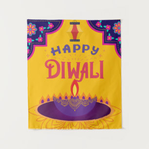 Tapiz Diwali Feliz - Hermosos Diseños de Diwali Vibrante