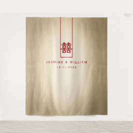 Tapiz Doble felicidad Boda chino foto de fondo