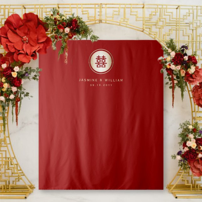 Tapiz Doble felicidad Boda chino foto de fondo (Subido por el creador)