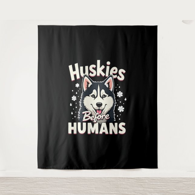 Tapiz Dog Sledding Mushing Adventure Husky Team Winter   (Anverso)