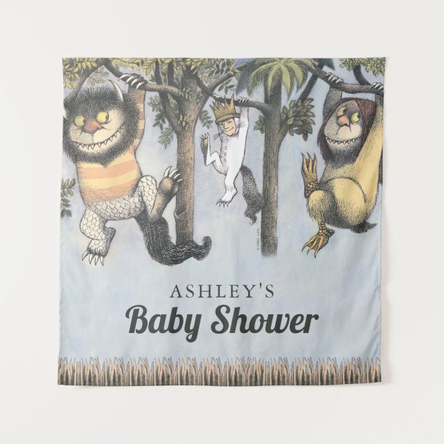 Tapiz Donde están las cosas salvajes | BABY SHOWER (Anverso)