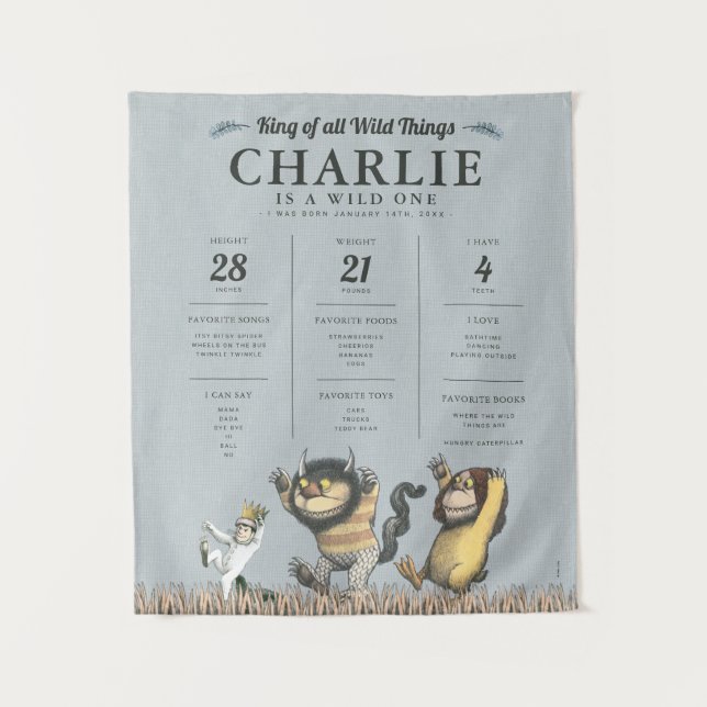 Tapiz Donde están las cosas salvajes - Primer hito de cu (Anverso)