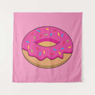 Tapiz Donut de fresa con Personalizado Sprinkles