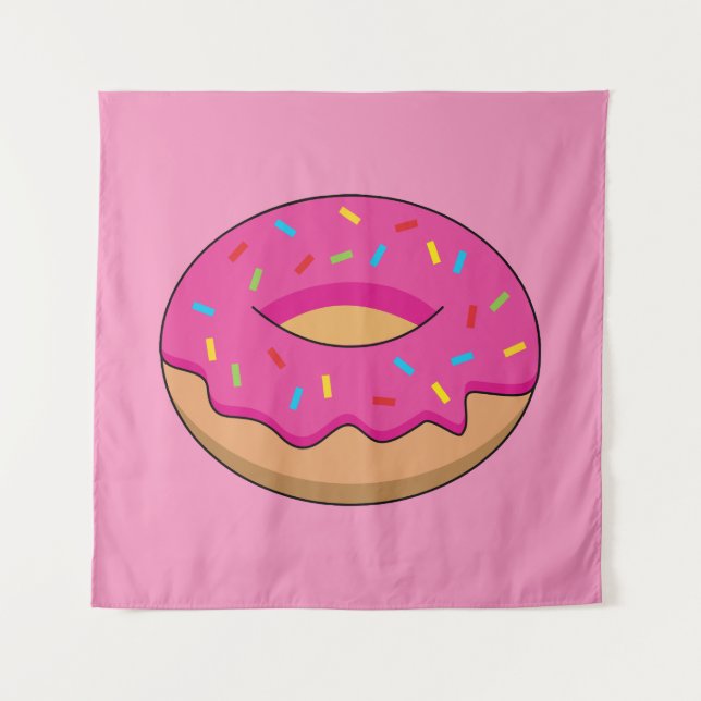 Tapiz Donut de fresa con Personalizado Sprinkles (Anverso)
