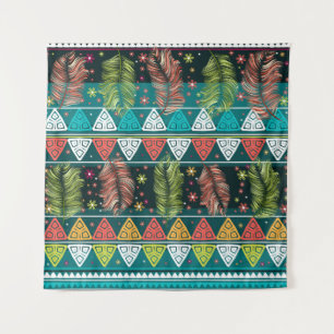 Tapiz Doodle Étnico Floral: Vintage suave.