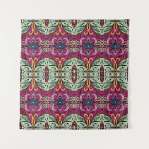 Tapiz Doodle étnico tribal geométrico floral