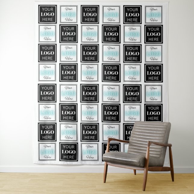 Tapiz Dos eventos Logos Cuadrado Blanco Simple (In situ)