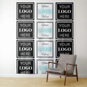 Tapiz Dos eventos Logos Sencillo Blanco Fondo