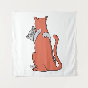 Tapiz Dos Gatos Abren Amistad