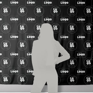 Tapiz Dos Logo Negro Paso + Repetir Telón de Fondo para