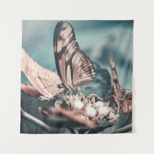 TAPIZ DOS MARIPOSAS MARRÓN Y NEGRO EN LA PARTE SUPERIOR