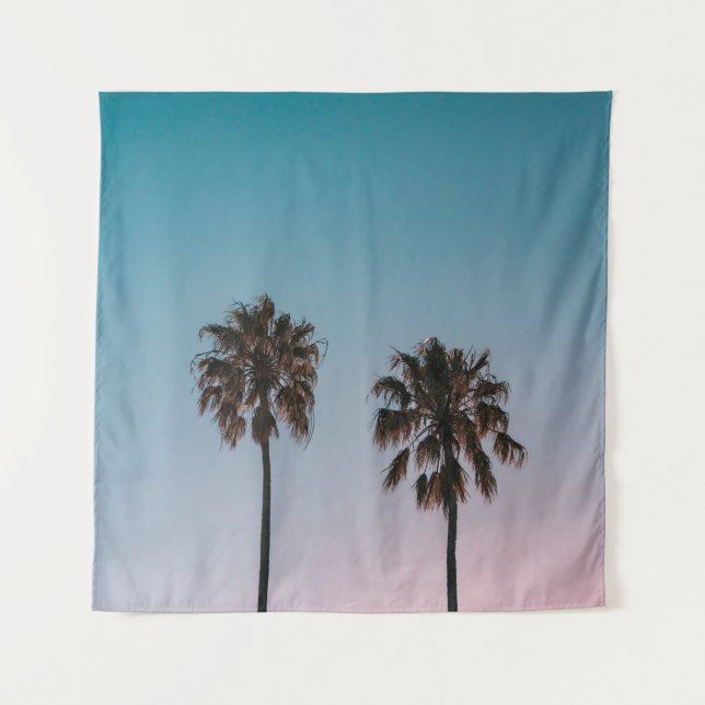 TAPIZ DOS PALMERAS VERDES (Anverso)