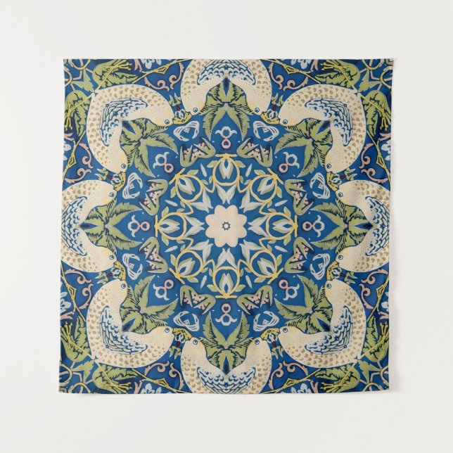 Tapiz Dove Garden - Floral vintage (Anverso)