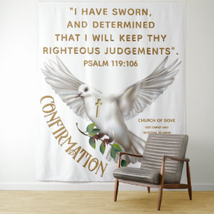 Tapiz Dove Scripture Confirmación Baptism Fondo