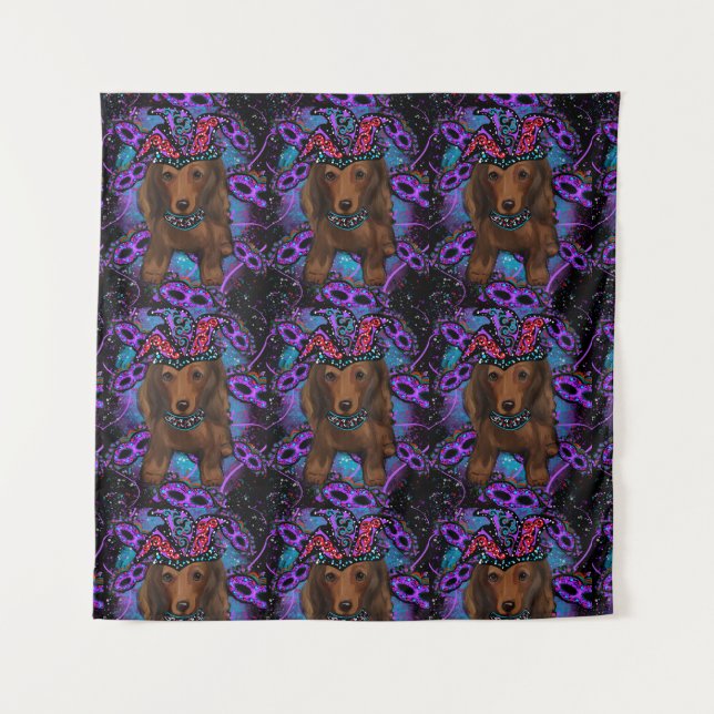 TAPIZ DOXIE ROJO DE PELO LARGO         (Anverso)