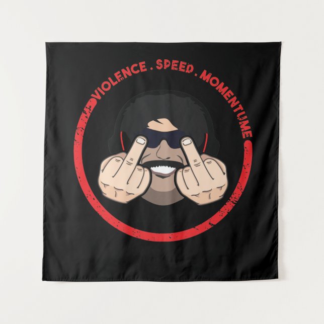 Tapiz Dr. Olvidar la Violencia Velocidad Momentum T-Shir (Anverso)