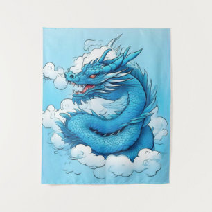 Tapiz Dragón chino en las nubes