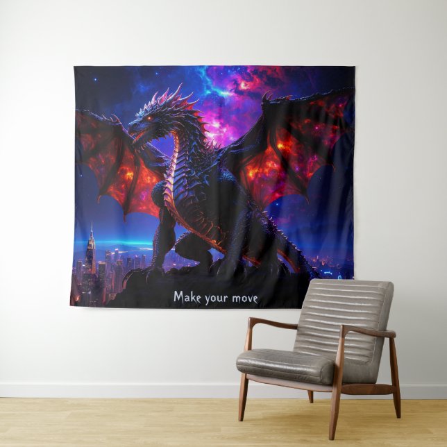 Tapiz Dragon City 001 Tapestry (In situ (horizontal))