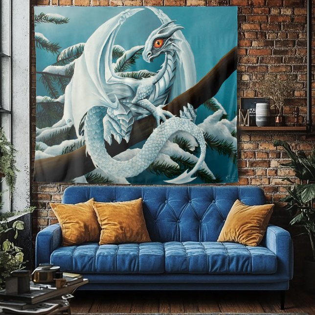 Tapiz Dragón de invierno blanco para bebés (Subido por el creador)