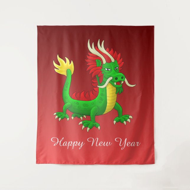Tapiz Dragón del Año Nuevo Chino (Anverso)
